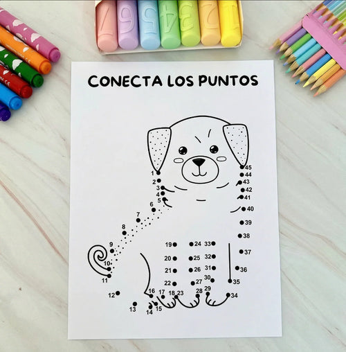 Conecta los puntos y colorea